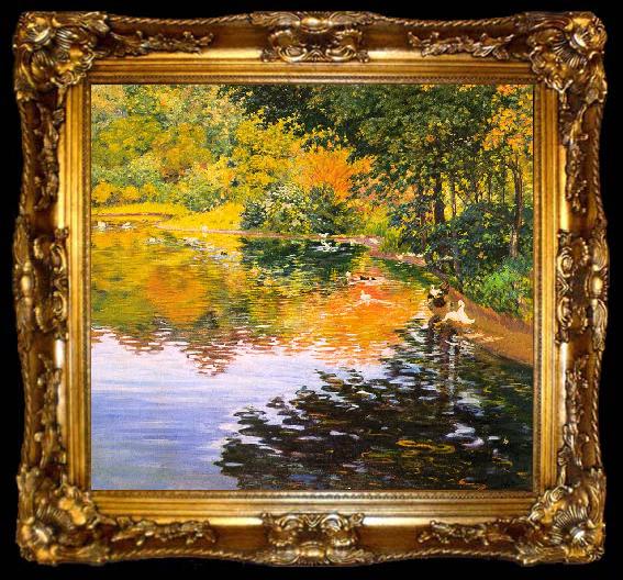 framed  Kate Clark Mill Pond, ta009-2